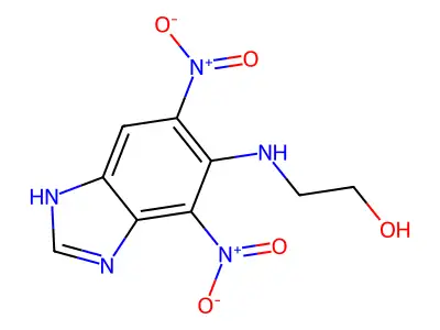 Ethanol, 2-((4,6-dinitro-1H-benzimidazol-5-yl)amino)- structure