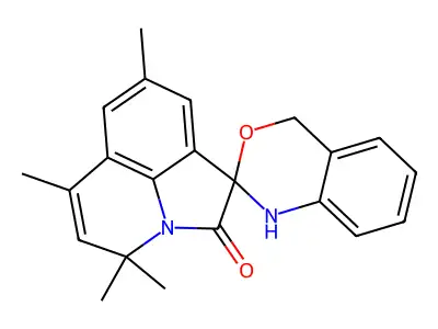 4',4',6',8'-tetramethyl-1,4-dihydro-4'H-spiro[3,1-benzoxazine-2,1'-pyrrolo[3,2,1-ij]quinolin]-2'-one structure