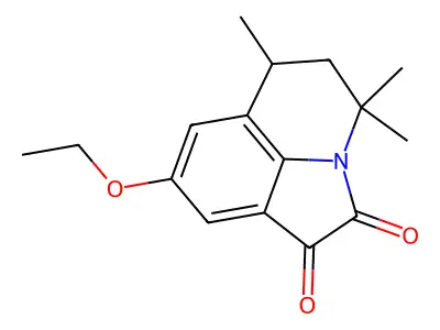 8-ethoxy-4,4,6-trimethyl-5,6-dihydro-4H-pyrrolo[3,2,1-ij]quinoline-1,2-dione structure