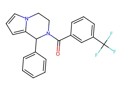 (1-phenyl-3,4-dihydropyrrolo[1,2-a]pyrazin-2(1H)-yl)[3-(trifluoromethyl)phenyl]methanone structure