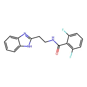 N-[2-(1H-benzimidazol-2-yl)ethyl]-2,6-difluorobenzamide structure