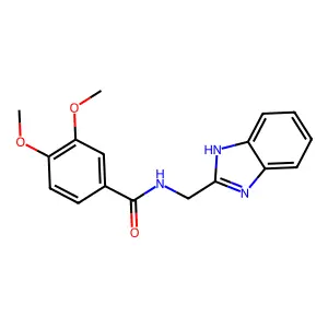 N-(1H-benzimidazol-2-ylmethyl)-3,4-dimethoxybenzamide structure