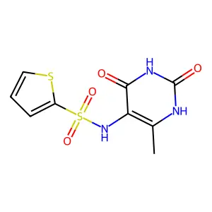 N-(6-methyl-2,4-dioxo-1H-pyrimidin-5-yl)thiophene-2-sulfonamide structure
