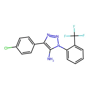 5-(4-Chlorophenyl)-3-[2-(trifluoromethyl)phenyl]triazol-4-amine structure