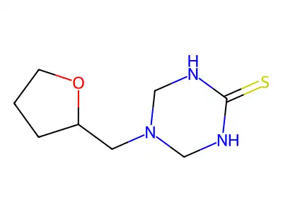 5-(Tetrahydrofuran-2-ylmethyl)-1,4,5,6-tetrahydro-1,3,5-triazine-2-thiol structure