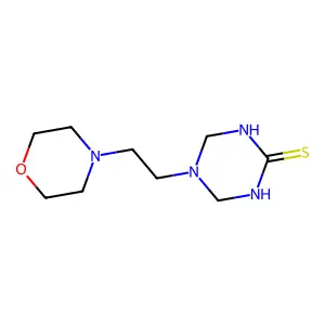 Tetrahydro-5-(2-(4-morpholinyl)ethyl)-1,3,5-triazine-2(1H)-thione structure