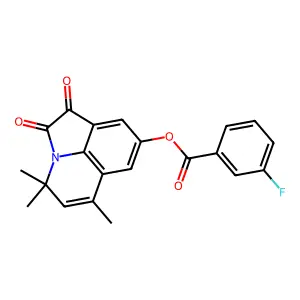 4,4,6-trimethyl-1,2-dioxo-1,2-dihydro-4H-pyrrolo[3,2,1-ij]quinolin-8-yl 3-fluorobenzoate structure