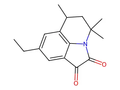 8-Ethyl-5,6-dihydro-4,4,6-trimethyl-4H-pyrrolo(3,2,1-ij)quinoline-1,2-dione structure
