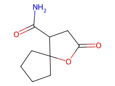 2-Oxo-1-oxaspiro[4.4]nonane-4-carboxamide structure