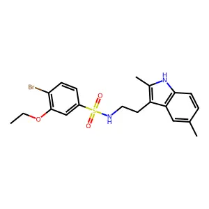 4-bromo-N-[2-(2,5-dimethyl-1H-indol-3-yl)ethyl]-3-ethoxybenzenesulfonamide structure