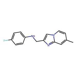 4-fluoro-N-[(7-methylimidazo[1,2-a]pyridin-2-yl)methyl]aniline structure