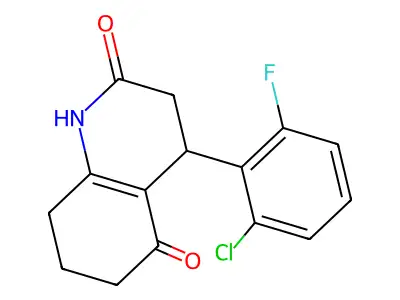 4-(2-Chloro-6-fluorophenyl)-1,3,4,6,7,8-hexahydroquinoline-2,5-dione structure