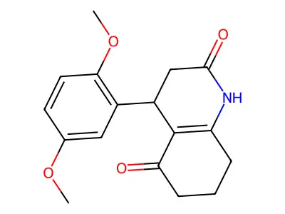 4-(2,5-Dimethoxyphenyl)-1,3,4,6,7,8-hexahydroquinoline-2,5-dione structure