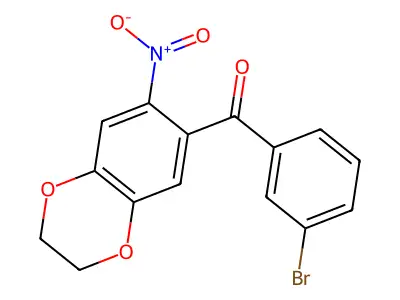 (3-Bromophenyl)(7-nitro-2,3-dihydrobenzo[b][1,4]dioxin-6-yl)methanone structure