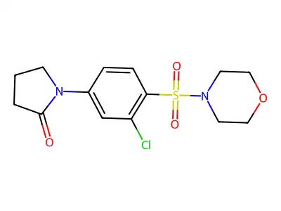 1-(3-Chloro-4-morpholin-4-ylsulfonylphenyl)pyrrolidin-2-one structure