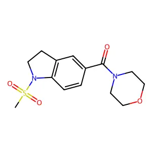 1-(Methylsulfonyl)indolin-5-yl morpholin-4-yl ketone structure