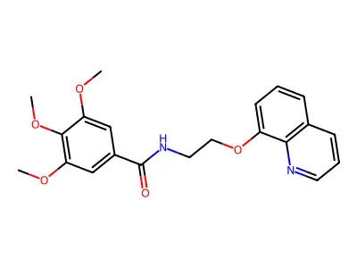 3,4,5-trimethoxy-N-[2-(quinolin-8-yloxy)ethyl]benzamide structure