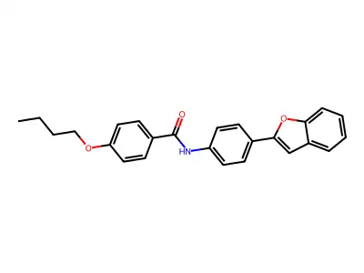 N-(4-(2-Benzofuranyl)phenyl)-4-butoxybenzamide structure