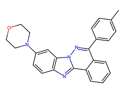 4-[5-(4-Methylphenyl)benzimidazolo[2,1-a]phthalazin-9-yl]morpholine structure