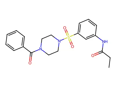 N-[3-(4-benzoylpiperazin-1-yl)sulfonylphenyl]propanamide structure