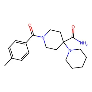 1-(4-Methylbenzoyl)-4-piperidin-1-ylpiperidine-4-carboxamide structure