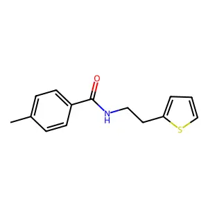 4-methyl-N-[2-(2-thienyl)ethyl]benzamide structure