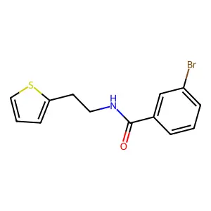 3-bromo-N-(2-thiophen-2-ylethyl)benzamide structure