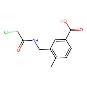 3-{[(Chloroacetyl)amino]methyl}-4-methylbenzoic acid structure