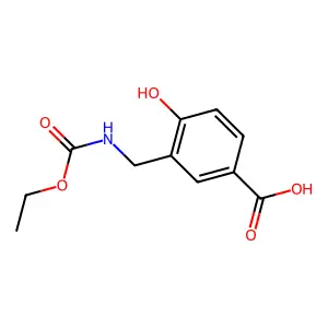 3-{[(Ethoxycarbonyl)amino]methyl}-4-hydroxybenzoic acid structure