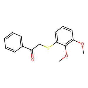 2-(2,3-Dimethoxyphenyl)sulfanyl-1-phenylethanone structure