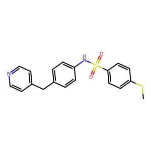 4-methylsulfanyl-N-[4-(pyridin-4-ylmethyl)phenyl]benzenesulfonamide structure