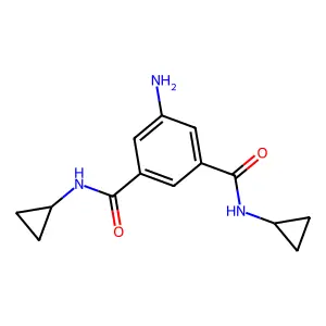 5-amino-N~1~,N~3~-dicyclopropylisophthalamide structure