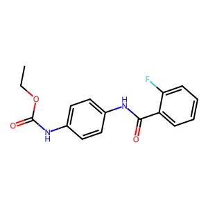 Ethyl 4-[(2-fluorobenzoyl)amino]phenylcarbamate structure