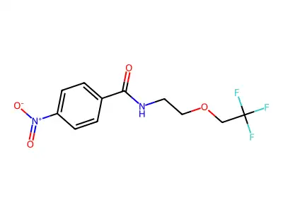 4-nitro-N-[2-(2,2,2-trifluoroethoxy)ethyl]benzamide structure