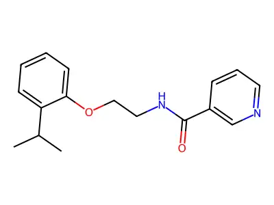 N-[2-(2-isopropylphenoxy)ethyl]nicotinamide structure