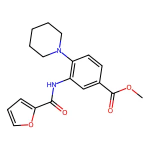 Methyl 3-(furan-2-carbonylamino)-4-piperidin-1-ylbenzoate structure