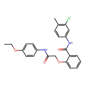 N-(3-Chloro-4-methylphenyl)-2-[2-[(4-ethoxyphenyl)amino]-2-oxoethoxy]benzamide structure