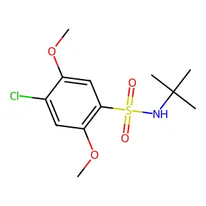 N-tert-butyl-4-chloro-2,5-dimethoxybenzenesulfonamide structure
