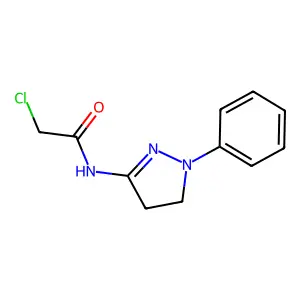 2-chloro-N-(1-phenyl-4,5-dihydro-1H-pyrazol-3-yl)acetamide structure