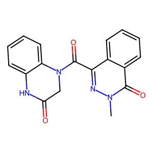 2-Methyl-4-(3-oxo-2,4-dihydroquinoxaline-1-carbonyl)phthalazin-1-one structure