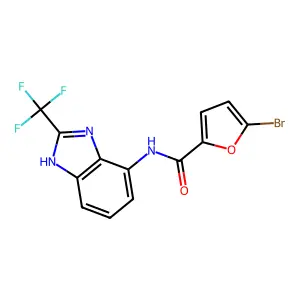 5-Bromo-N-[2-(trifluoromethyl)-1H-benzimidazol-7-yl]-2-furancarboxamide structure