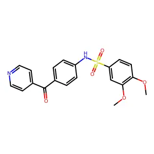 3,4-dimethoxy-N-[4-(pyridine-4-carbonyl)phenyl]benzenesulfonamide structure