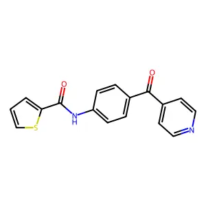 N-[4-(pyridine-4-carbonyl)phenyl]thiophene-2-carboxamide structure