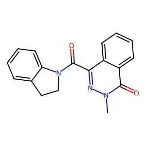 4-(2,3-Dihydroindole-1-carbonyl)-2-methylphthalazin-1-one structure