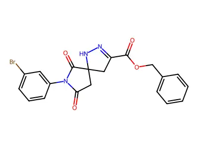 Benzyl 7-(3-bromophenyl)-6,8-dioxo-1,2,7-triazaspiro[4.4]non-2-ene-3-carboxylate structure