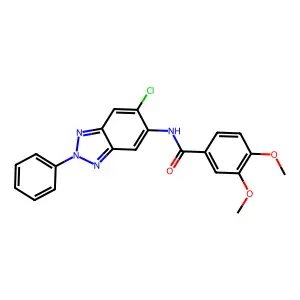 N-(6-chloro-2-phenyl-2H-1,2,3-benzotriazol-5-yl)-3,4-dimethoxybenzamide structure