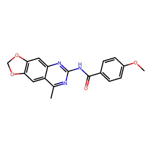 4-methoxy-N-(8-methyl-[1,3]dioxolo[4,5-g]quinazolin-6-yl)benzamide structure