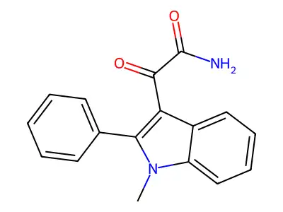 2-(1-Methyl-2-phenylindol-3-yl)-2-oxoacetamide structure