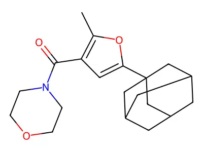 [5-(1-Adamantyl)-2-methylfuran-3-yl]-morpholin-4-ylmethanone structure