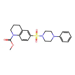 methyl 6-(4-phenylpiperazin-1-yl)sulfonyl-3,4-dihydro-2H-quinoline-1-carboxylate structure